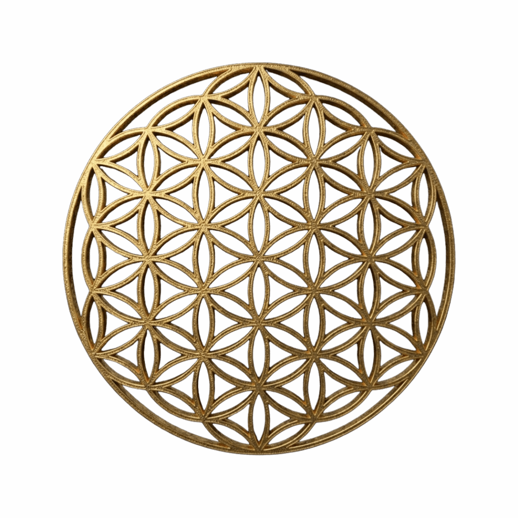 Goldenes Blume des Lebens Symbol